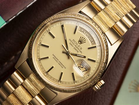 rolex 1803 bark finish|Rolex 1803 day date 36.